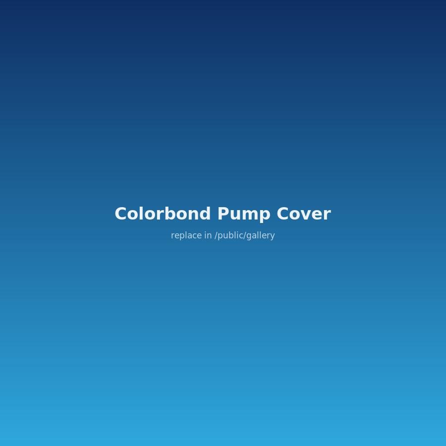 Colorbond pump cover