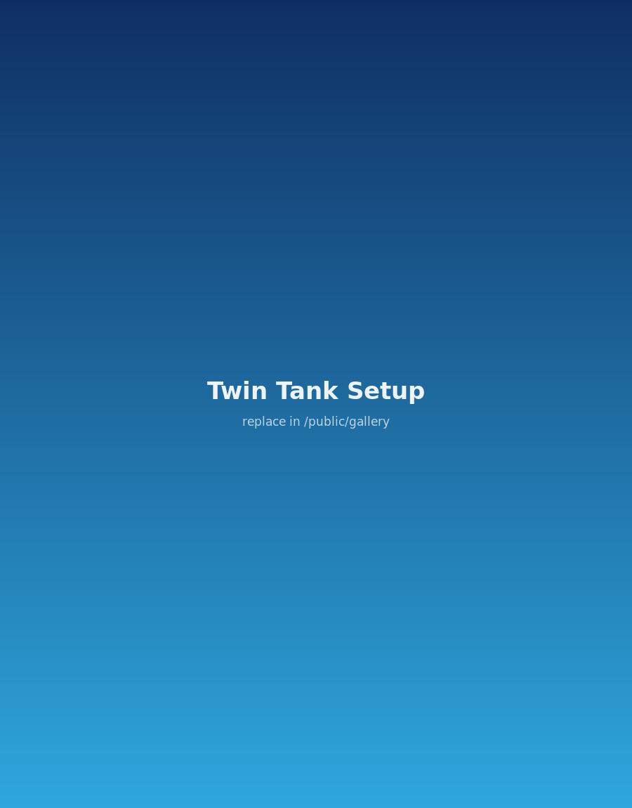Twin rainwater tank setup